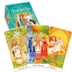 Słowiański Tarot Złotego Koła Życia – 78 kart + książka Mila Losenko. słowiański Tarot, cykl czterech pór roku, mądrość przodków, transformacja duszy, praca z intuicjąm, tarot z kart klasycznych